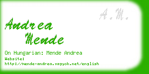 andrea mende business card